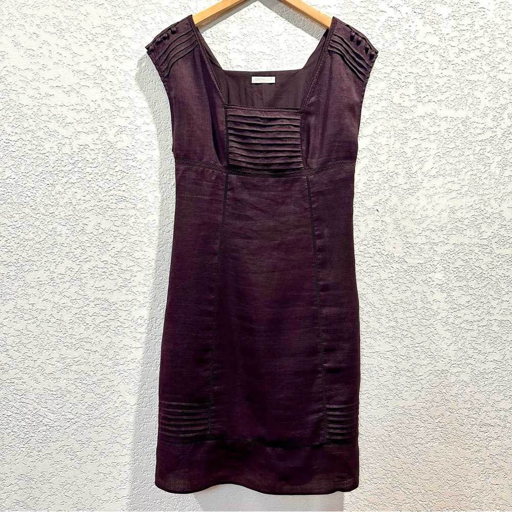 100% Ramie ( Linen Sister ) Natural Fiber Women's Midi‎ Dress Classic Quality